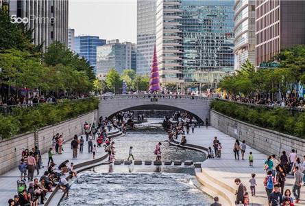 清溪川广场Cheonggyecheon